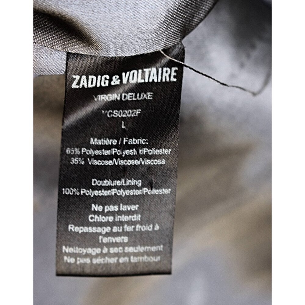 Zadig & Voltaire - Women's Encrusted Skull Blazer in Black + Blue Skull, Large - Picture 9 of 14